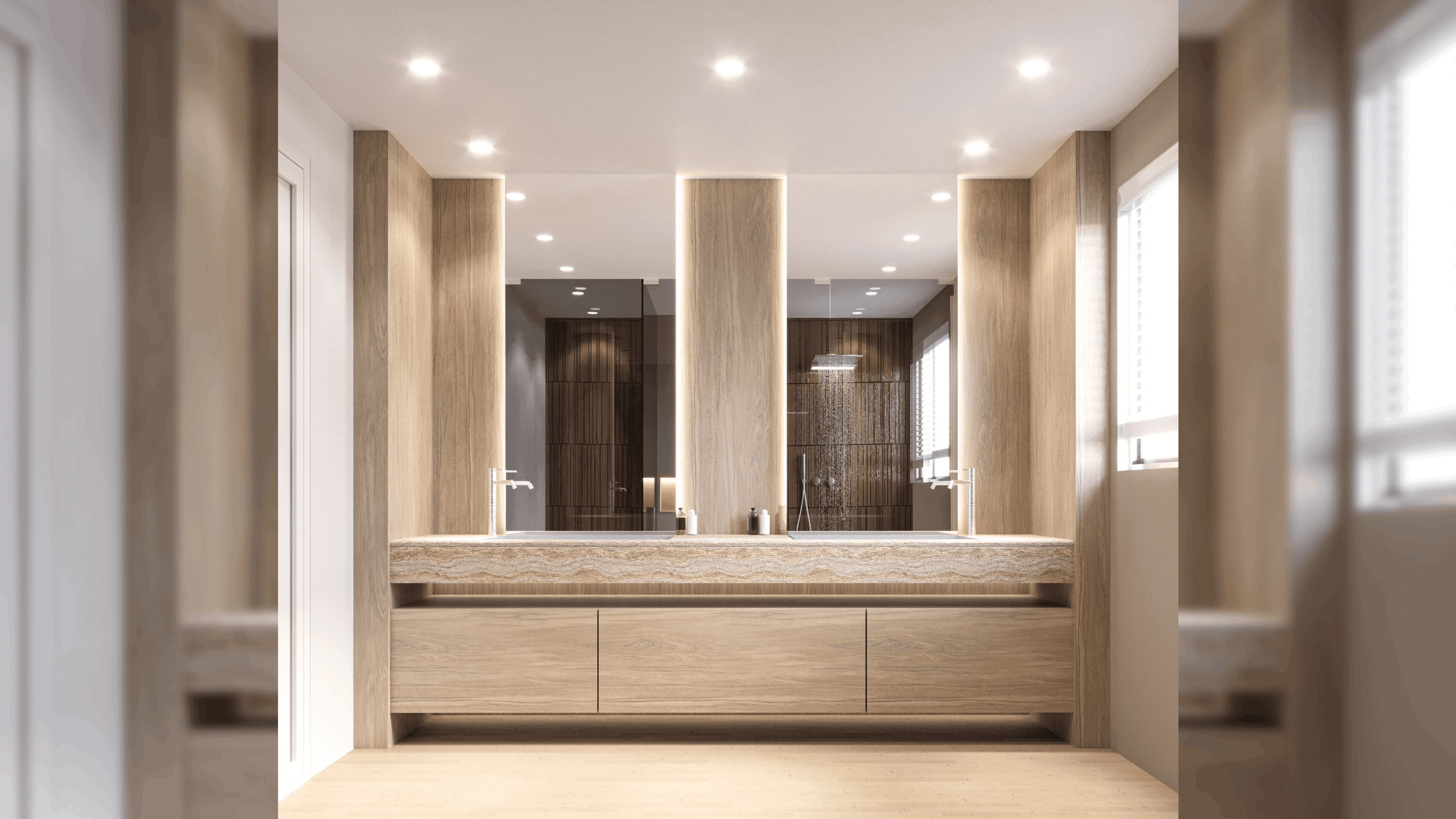 Primary bathroom rendering