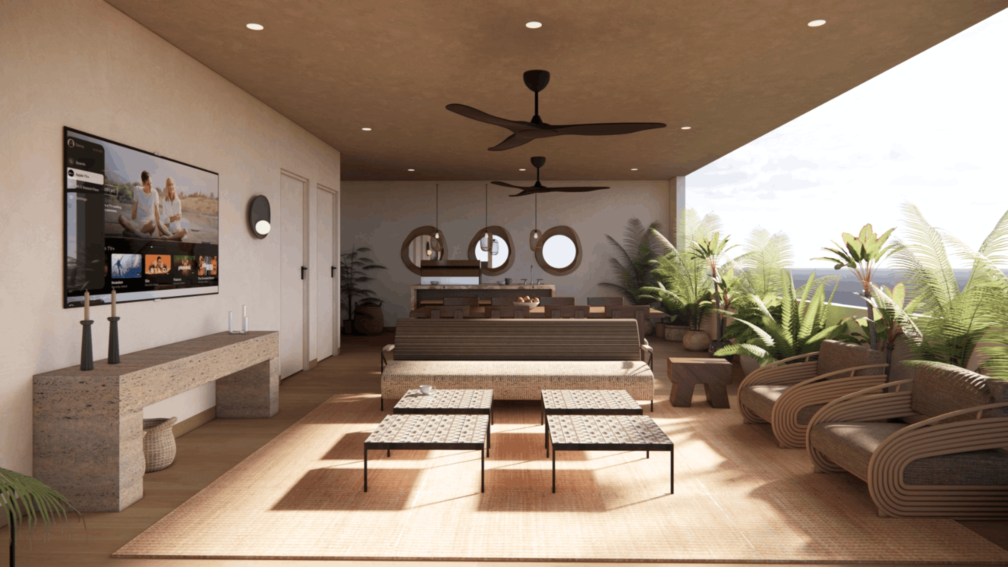 Rooftop terrace alternate view